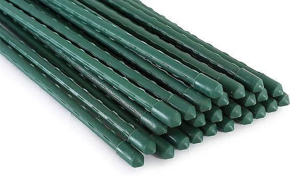 A Bundle of Tingyuan 25 Pack 4 FT Garden Stakes with 25 Pack 6 FT Garden Stakes