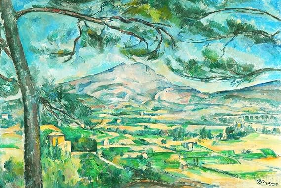Mini Wooden Jigsaw Puzzle for Adults - Montaigne Sainte-Victoire with Large Pine, 50 Unique Wooden Pieces by Nautilus Puzzles