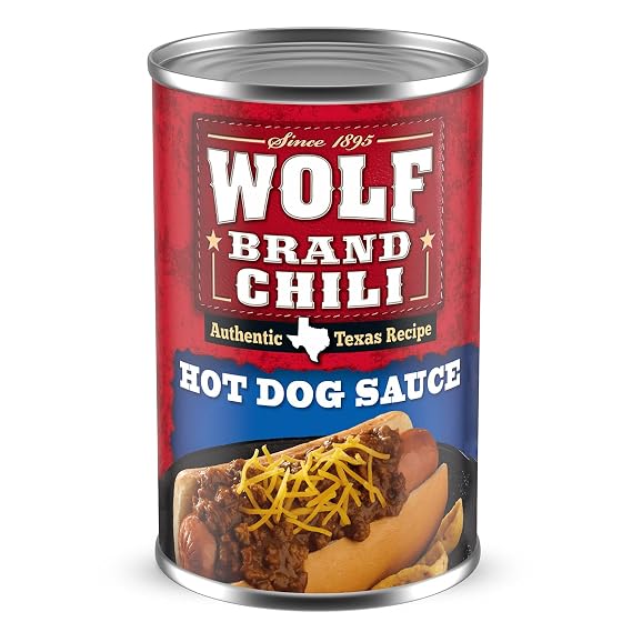 Wolf Brand Chili Hot Dog Sauce, 14 oz. Can