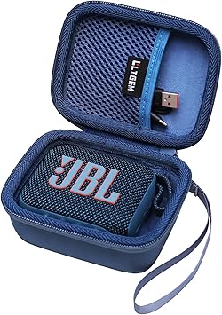 LTGEM Case Compatible with JBL Go 4 / GO 5 / Go 3 Ultra-Portable Waterproof Speaker, Blue