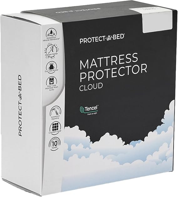 Protect-A-Bed Cloud Extra-Soft Tencel Waterproof Mattress Protector, Queen