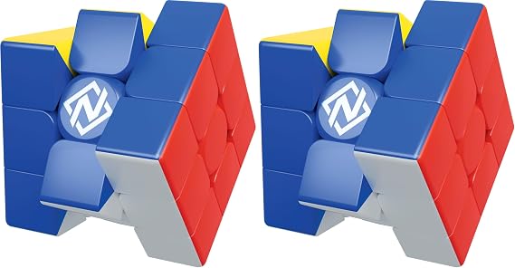 Nexcube 3x3 - Super Smooth 3x3 Speed Cube | Puzzle Cubes | Brain Teaser Puzzles for Adults and Kids | Ages 8+ (Pack of 2)