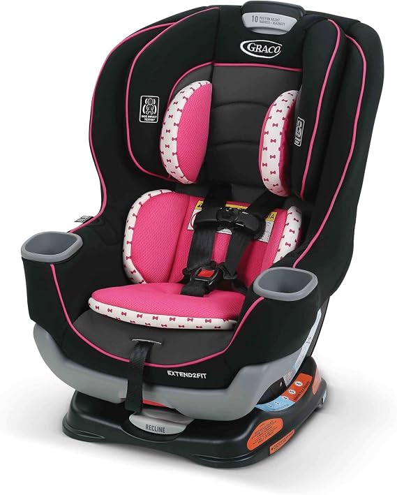 Graco Extend2Fit Kenzie, 2-in-1 Convertible Car Seat for Infants to Toddlers with Advanced Safety Features