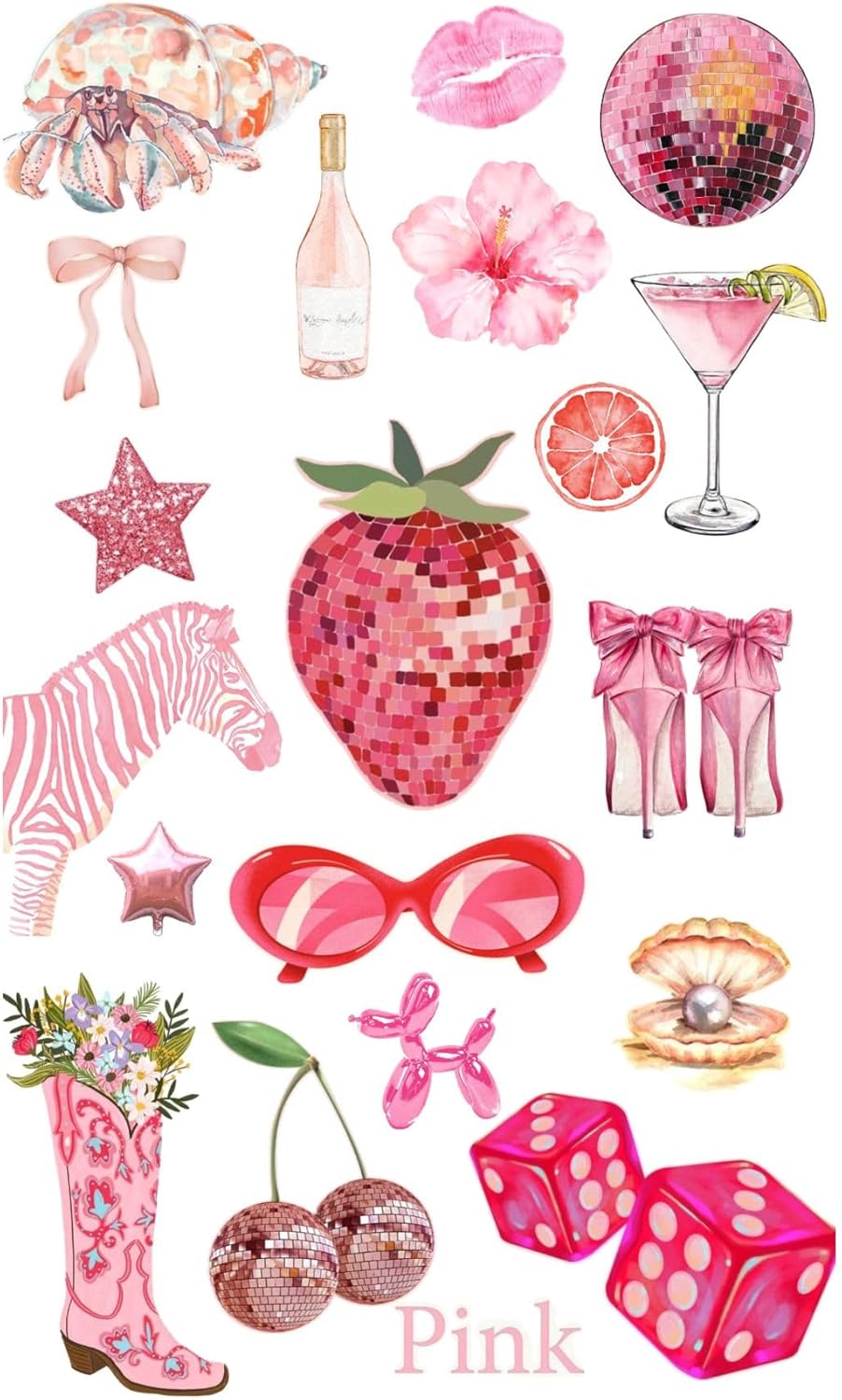 Pink Vsco Laptop Tablet Telefon Ajanda Bullet Journal Motor Sticker - Etiket