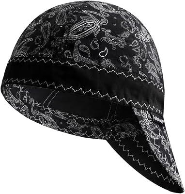 Fullsheild Reversible Welding Cap Flame Resistant CAT 2 Protective FR Welder Hats 6 Pannel Lightweight Printed for Men Women