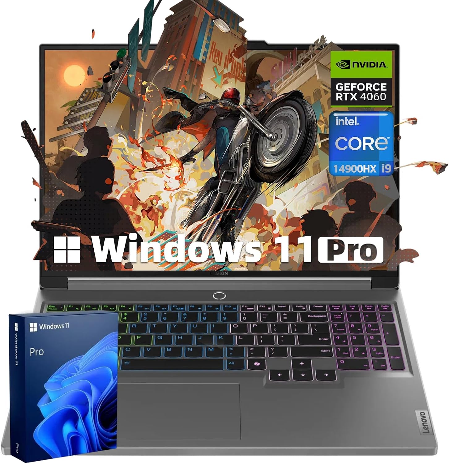 Lenovo Legion 5i 16 Gaming Laptop, 16 WQXGA 165Hz Display, Intel 24-Core i9-14900HX, NVIDIA GeForce RTX 4060, 64GB DDR5, 1TB SSD, WiFi 6E, RGB Backlit Keyboard, Windows 11 Pro & Microsoft Office Pro