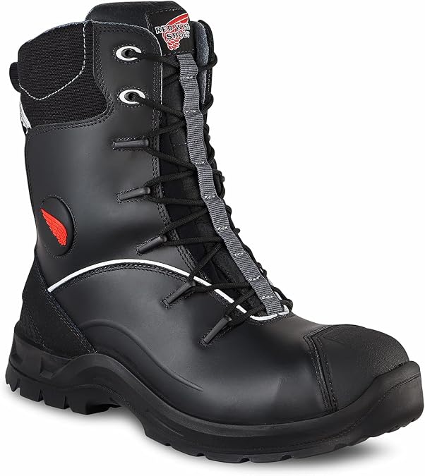 Red Wing Petroking 8-inch 3222 Safety Work Boot Side Zip Black | Various Sizes (numeric_3)