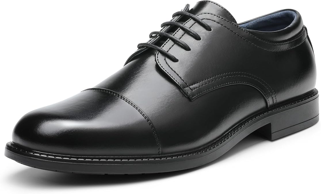 Bruno Marc Men's Lace Up Shoes | Comfort Business Formal Derby Classic Party Wedding Casual Work Smooth PU Upper Breathable Lining Office Daily Occasions