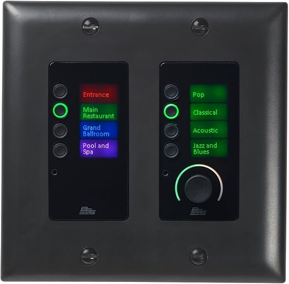 BSS EC-8BV-BLK-US | Ethernet Controller with 8 Buttons Volume Control US Decora Black