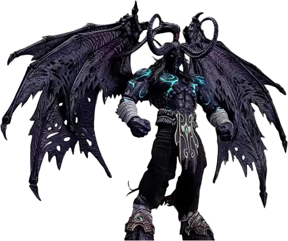 MEMORYTOYS 1/12 World of Warcraft Illidan the Demon Hunter-Black Corrupted Edition, Highly Detailed Articulated Collectible Figure for Adult Gamers & Fans-Action Figures