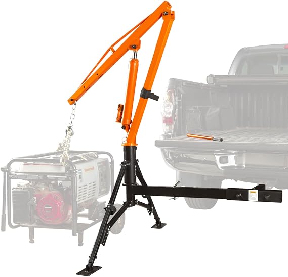 Elevate Outdoor Hydraulic Receiver Hitch Crane - 1,000 lb. Capacity