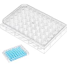 2 Pcs Tissue Culture Microplates Filling Tray, 48 Holes Pill Filler Plates, Clear Plastic Powder Empty Shells Tool for Laboratory Specimen