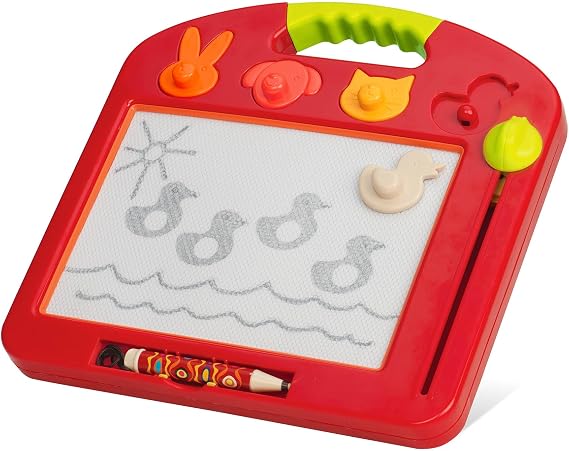 B. toys Magnetic Drawing Board 4 Animal Stamps Portable Sketcher Creative Toys for Toddlers, Kids 18+ Months Toulouse LapTrec