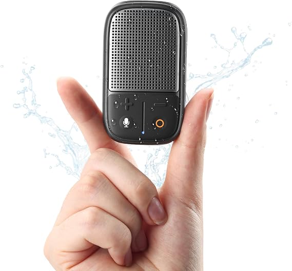 SUPERONE 2026 Upgrade Wearable Bluetooth Speaker with Voice Assistant & Mic | IPX7 Waterproof Clip-on Portable Speaker, TWS Pairing, Up to 30H of Play, Supports Siri/Google/Alexa