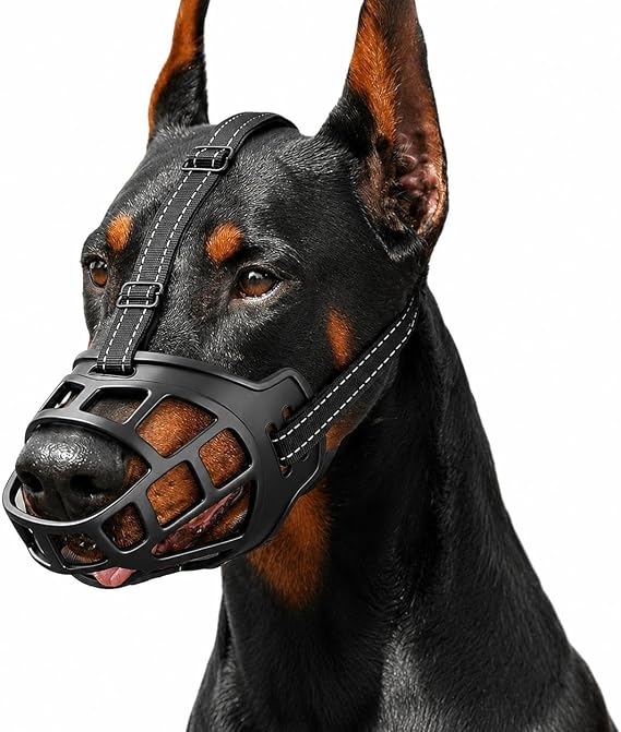Valkyrie Köpek Ağızlığı No:5 XL Nefes Alabilir Ayarlanabilir Plastik Ağızlık Büyük Irk 33-50 Kg Siyah