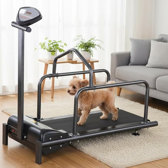 Dog Treadmill Running Machine, Pet Treadmill With Adjustable Speed 0.8-6km/H And LCD Display, Small Dog Treadmill Home For Indoor Exercise, For Small Dogs And Cats, Supports Up To 80kg