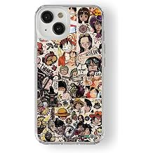 Multitronic iPhone 15 Plus Uyumlu One Piece Kolaj Tasarım Baskılı Şeffaf Kılıf