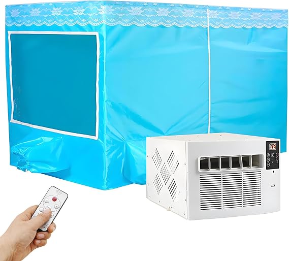 Portable Air Conditioner, Energy Saving Compressor Cooling AC Unit, Mini Room Air Conditioners with Touch and Remote Control Design, for Home Dorm Office Pet,Airconditioning+1.5mtent