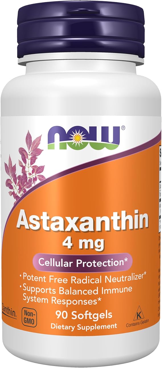 NOW Supplements, Astaxanthin 4 mg, Zanthin, 90 Softgels