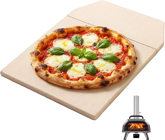 Pizza Stone Replacement for Ooni Karu 16 Multi-Fuel Pizza Oven | Heavy Duty Cordierite Grill Plate Accessories Pizza Baking Stone for Oven/Grill, Thermal Shock Resistant Pizza Stone for Oven