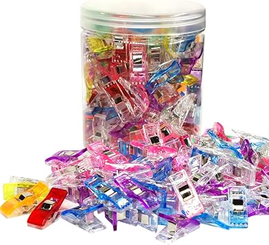 Plastic Sewing Clips, 120 Pcs with Plastic Jar, Premium Quilting Clips for Supplies Crafting Tools for Crafts,Sewing Notions