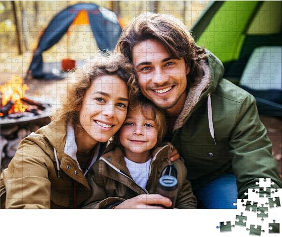 Custom Puzzle Personalised Puzzles 35/70/120/200/300/500/520/1000 Pieces from photos, Customized Picture Puzzle for Adult Teens Family, Birthday, Wedding, Graduation, Gift