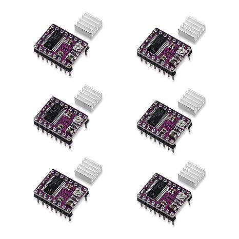 Podazz 6Pcs DRV8825 Stepper Motor Driver Module for 3D Printer RepRap 4 RAMPS1.4 StepStick with Heat Sink