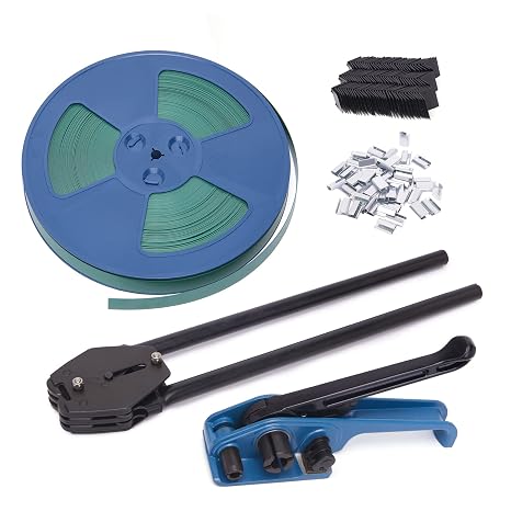 Heavy Duty Pallet Banding Strapping Kit,Polyester(PET) Straps Banding Supplies Banding Tools for Strapping