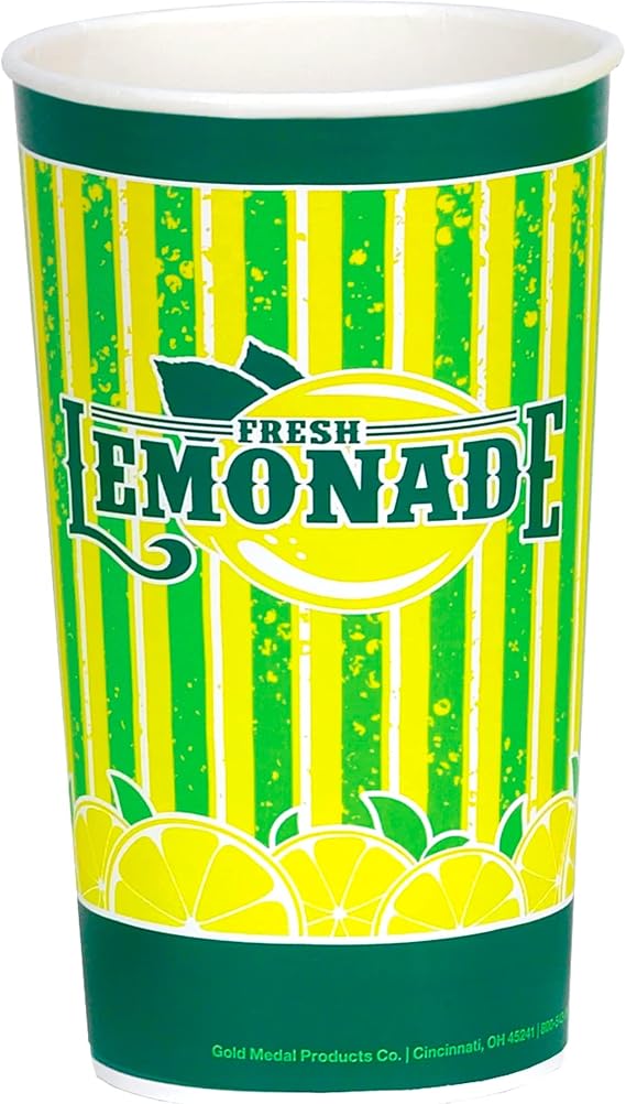 Popcorn Supply Company Lemonade Cup - 32 oz. Double-Poly Cup (480/cs)