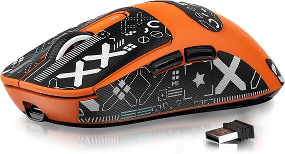ATTACK SHARK X3 Superlight Kablosuz Gaming Mouse – 49g Ultra Hafif Fare, 26000 DPI PixArt PAW3395 Sensör, BT/2.4G/Kablolu Üçlü Mod, 200 Saat Pil Ömrü, PTFE Ayaklar, PC/Xbox/PS/Mac – Orange