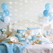 Seashells Banner Coastal Beach Bachelorette Party Decorations Seashells Coastal Party for Wedding Birthday Bridal Shower Baby Shower Supplies