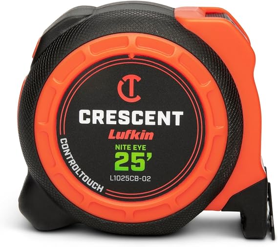 Crescent Lufkin 1-3/16" x 25' CONTROLTOUCH NITE EYETM Tape Measure | L1025CB-02