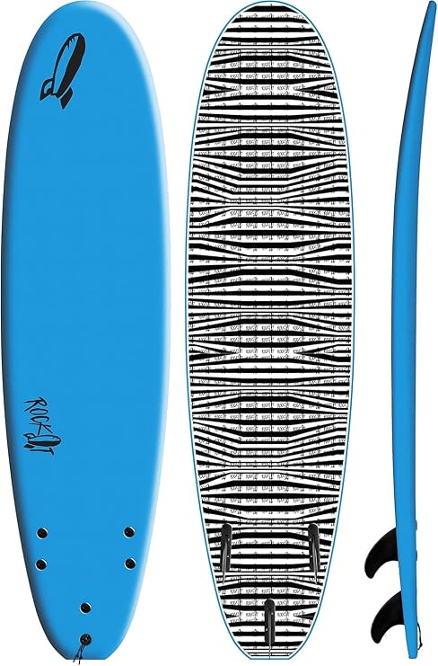 Rock-It 7' SHORTBUS Midsized Soft Top Surfboard, Surf Boards Adults, Innovative Design for Kids and Adults, Tabla de Surf, Beginner Surfboard, Kids Surfboard