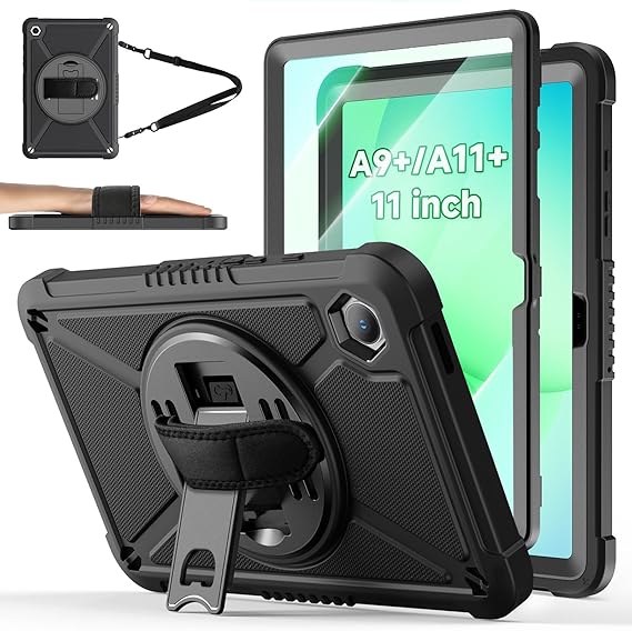ZtotopCases for Samsung Galaxy Tab A11+ Plus/A9+ 11-Inch 2025/2023, Black