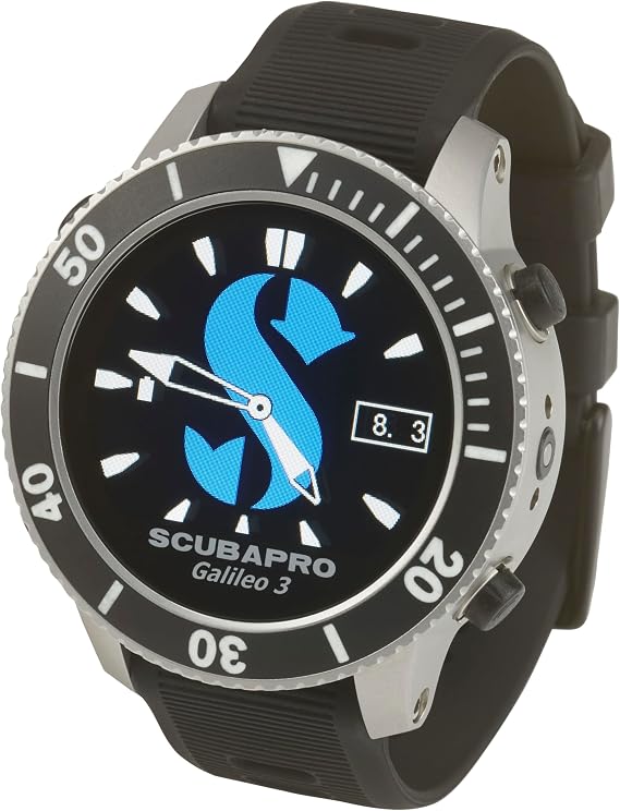 SCUBAPRO G3 Wrist Scuba Dive Computer with Bluetooth and Watch-Style Color Display, Includes Case, Silicone Arm Strap, USB Cable, Charging Dongle and Lanyard