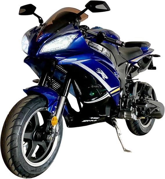 200cc Automatic RX6 Motorcycle Venom x18R 200cc Moto Scooter Fully Automatic Sport Moped | Blue