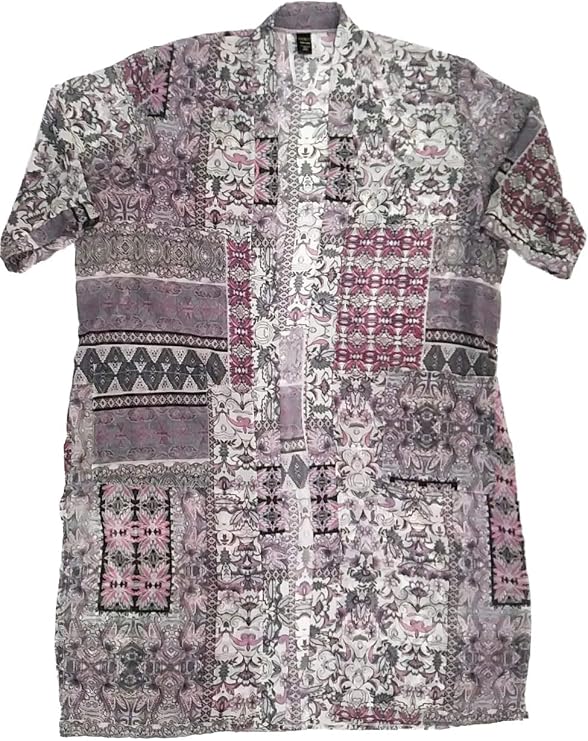 Womens Floral Mandala Swim Suit Cover Up Paisley Flower Opaque Cover-Up One Size Purple