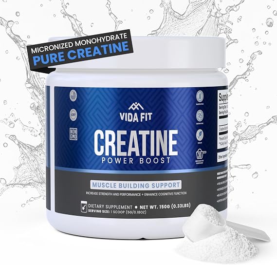Micronized Creatine Monohydrate Powder, Vegan Creatine Powder Unflavoured, Supplements for Men, Pure Workout Essentials for Women, NSF Certified (150g) (5g Per Serv) (30 Servings)