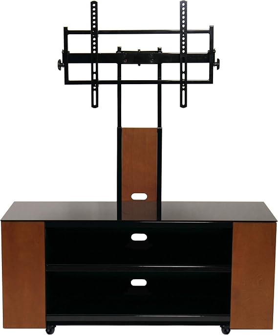 TransDeco TV Stand with DVD CD Cabinet & Wheel for Up to 90" TV TD987DB