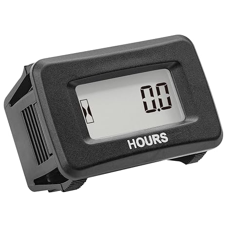 Runleader Digital Hour Meter for Maintenance,AC/DC 5V to 277V for Riding Lawn Mower Generator Compressor Tractor Golf Cart Motorhome Snowmobile etc.
