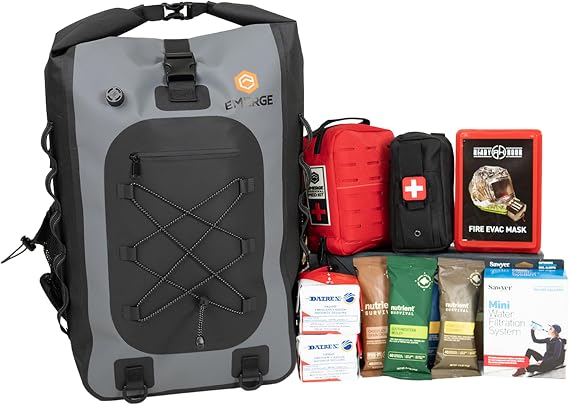 Evacuation Bag Kit AllinOne Emergency GoBag with Food, Water, First Aid, Tools & Survival Gear, Rugged Waterproof Backpack for Disaster Preparedness, Bug Out, ShelterinPlace