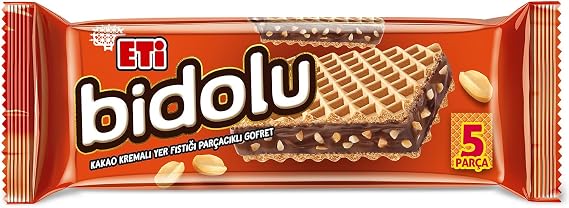 Eti Bidolu Kakao Kremalı Yer Fıstığı Parçacıklı Gofret 81 g
