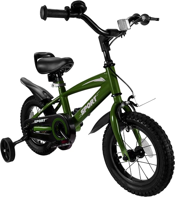 BODIOO Kids Bike for Boys Girls 12 Inch Kid Bike with Removable Training Wheels Sturdy Frame Adjustable Seat Handbrake & Coaster Brake