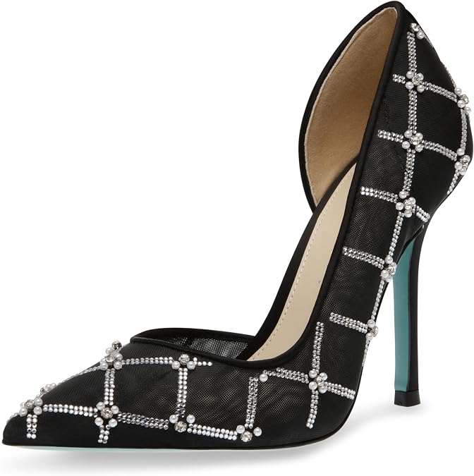 Betsey Johnson Women's Cruze Embellished Satin Pumps