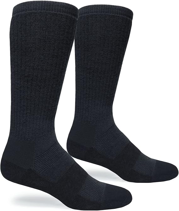Covert Threads Desert Boot Socks for Men - Long Military Boot Sock - Thick Wool Mens Work Sock