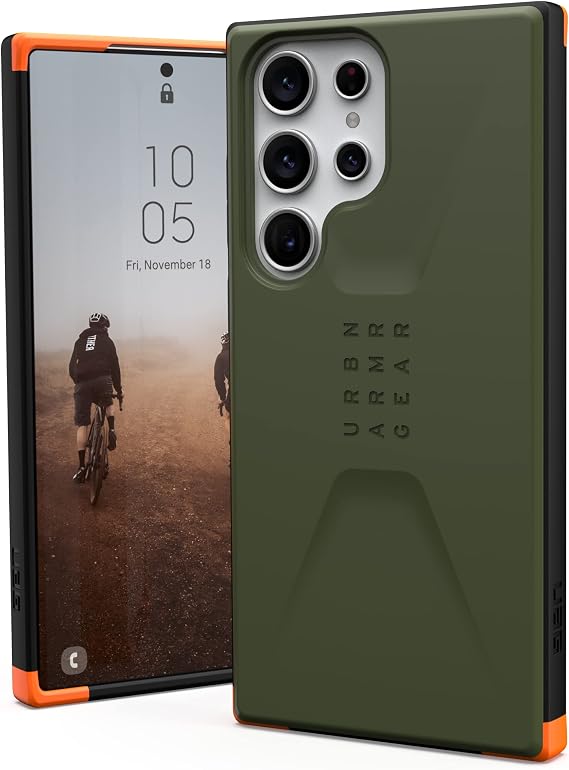 URBAN ARMOR GEAR UAG Designed for Samsung Galaxy S23 Ultra Case 6.8" Civilian Olive Drab Green - Premium Rugged Slim Fit Shockproof Impact Resistant Protective Cover