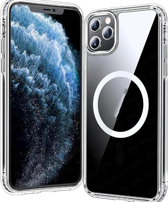 Coverzone İphone 12 Pro Max İle Uyumlu Yüksek Kalite Kablosuz Şarj Özellikli Silikon Telefon Kılıfı Şeffaf, Wireless Magsafe ile uyumlu Silikon Kapak Şeffaf
