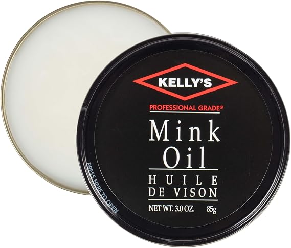 Kelly's Mink Oil for Leather Boots (3 oz) - Professional Grade Leather Cleaner & Conditioner - Waterproof, Preserve, Soften All Smooth Leathercraft, Jacket, Couch, Shoe, Purse - Prevent Salt Damage