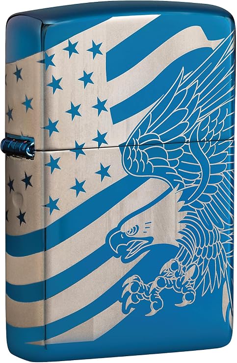 Zippo Patriotic Design Pocket Lighter, Blue, One Size