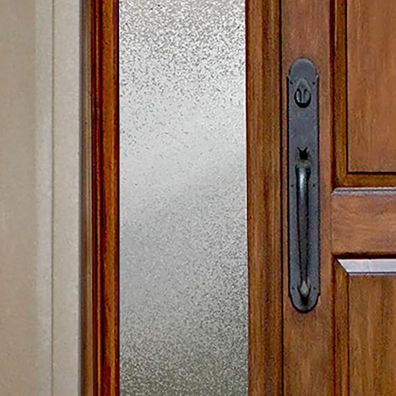 Gila Privacy Decor Ice Chips Sidelights Entryway Residential Window Film DIY Static Cling No Glue No Adhesive 1ft x 6.5ft (12in x 78in) (6.5 sq ft)